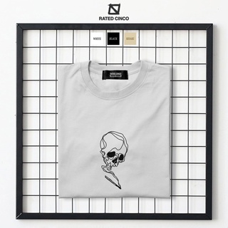 SAD SKULL | Graphic Tees | Minimalist Design | Aesthetic Shirt | Unisex | RATED CINCO_01