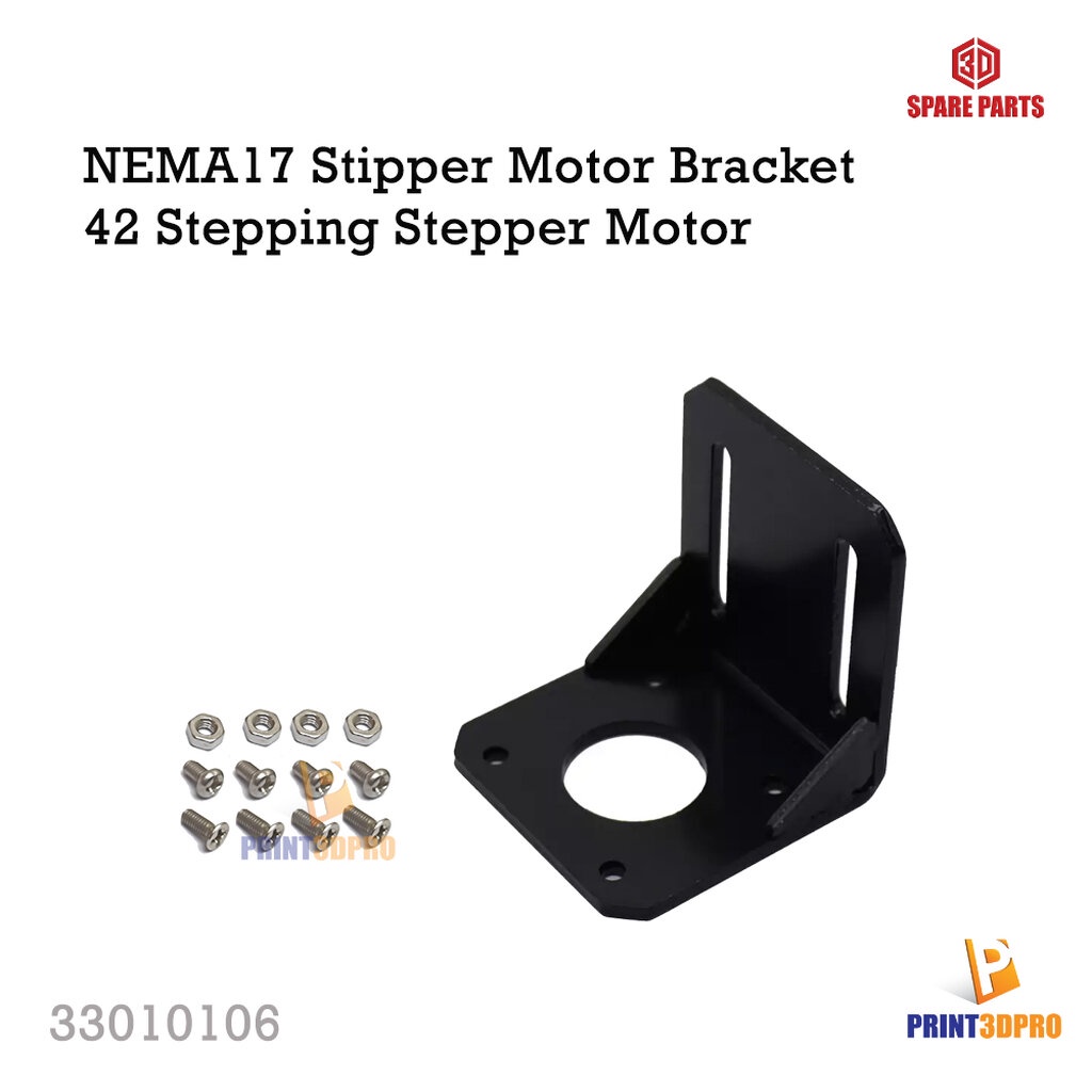 ภาพหน้าปกสินค้า3D Printer Part NEMA 17 Step Motor Accessories Bracket Support Mounting L Type Bracket Mount 42 Stepping Stepper Moto...