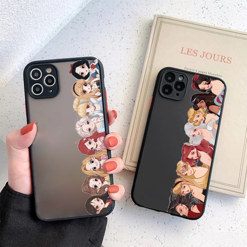 เคสโทรศัพท์มือถือ-pc-แบบแข็ง-เนื้อแมตต์-โปร่งแสง-ป้องกันกล้อง-ลายเจ้าหญิงยอดนิยม-สําหรับ-iphone-14-pro-max-11-12-13-xr-x-xs-7-8-se-2020