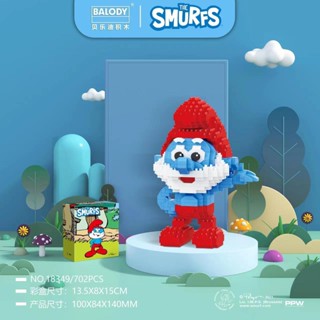 🔥 Hot sale 🔥Smurfs Building Blocks Series การประกอบปริศนาอนุภาคขนาดเล็กเพื่อสร้างของเล่นตกแต่งที่ยาก