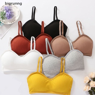 Bigrunng บราเสริมฟองน้ํา ดันทรง สีพื้น เซ็กซี่ สําหรับผู้หญิง SG