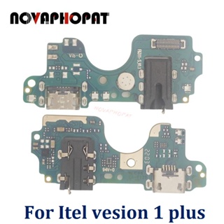 Novaphopat บอร์ดชาร์จไมโครโฟน แจ็คหูฟัง สายเคเบิลอ่อน 3 USB สําหรับ Itel VESION 1 plus VESION