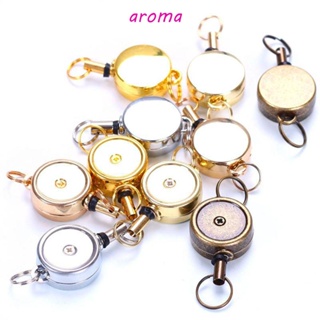 Aroma พวงกุญแจ แบบคลิปหนีบ ยืดหดได้ อุปกรณ์เสริม สําหรับบัตรประจําตัวประชาชน 1 ชิ้น