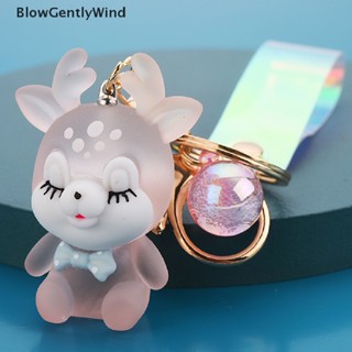 Blowgentlywind พวงกุญแจ จี้รูปกวาง กวางน่ารัก สร้างสรรค์ สําหรับผู้หญิง BGW