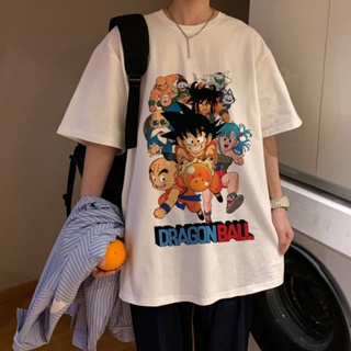 TOP CTเสื้อยืดแขนสั้นดราก้อนบอล Z Super Son Goku Vegeta SaiyanS-5XL