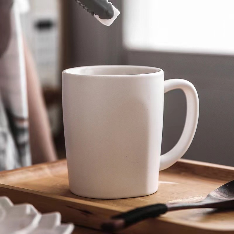 carparts-แก้วเซรามิกสีขาวเคลือบสไตล์ญี่ปุ่นย้อนยุคเรียบง่ายถ้วยกาแฟที่บ้านถ้วยนมอาหารเช้า