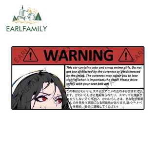 Earlfamily สติกเกอร์ ลายกราฟฟิก Warning VampiRe Hunter 13 ซม.× 6.2 ซม. สําหรับติดตกแต่งรถยนต์ สเก็ตบอร์ด เซิร์ฟบอร์ด
