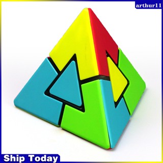 Arthur Fanxin Pyraminx Duo Magic Cube 2x2x2 ลูกบาศก์ปริศนา ความเร็วราบรื่น ของเล่นเพื่อการศึกษา สําหรับเด็ก ผู้เริ่มต้น ของขวัญ