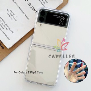 เคสโทรศัพท์ PC แข็ง แบบใส บาง กันกระแทก สําหรับ Samsung Galaxy Z flip 4 Z flip 3 Z Flip4 Zflip3 Samsung Z Flip3