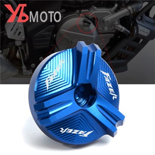 ฝาครอบเครื่องยนต์ อลูมิเนียม พร้อมโลโก้ FAZER สําหรับ Yamaha FZ1 FAZER FZ6 FZ6R FZ8 FAZER FZ750 FZR1000