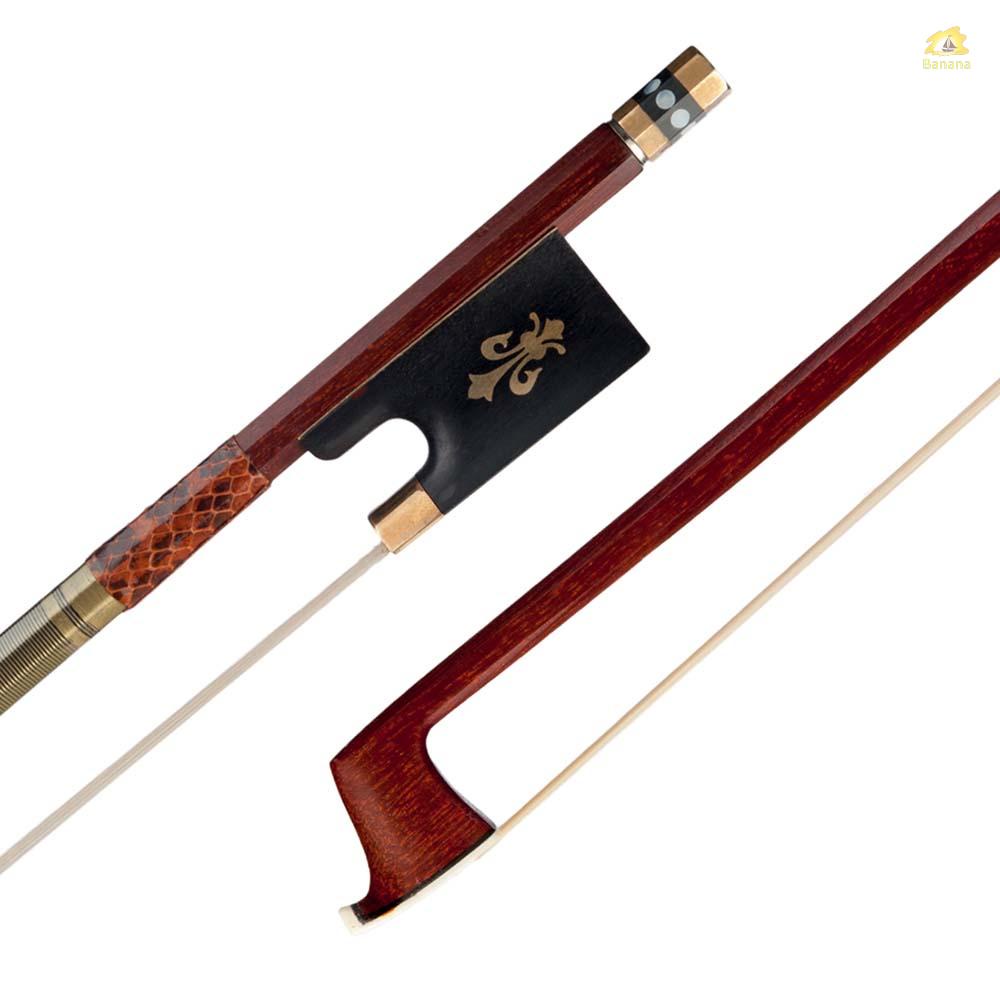 ของแท้-violin-bow-pernambuco-bow-stick-สีดํา-ไม้มะเกลือ-กบ-และหางม้า-สําหรับไวโอลิน-ขนาดเต็ม-4-4