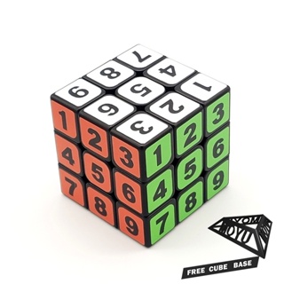 Zcube ลูกบาศก์ตัวเลข 3x3 3x3x3 Sudoku สีดํา พร้อมสติกเกอร์