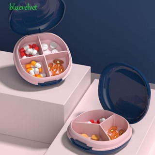 Bluevelvet กล่องตลับยา ทรงกลม ขนาดเล็ก กันน้ํา สําหรับเดินทาง
