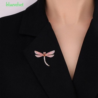 Bluevelvet เข็มกลัด รูปแมลงปอ ประดับเพทาย สไตล์วินเทจ สําหรับผู้ชาย และผู้หญิง