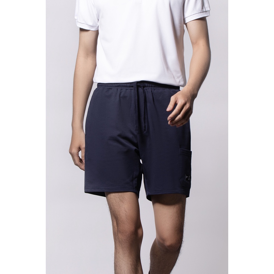 esp-กางเกงขาสั้นผ้าสเวต-ผู้ชาย-สีน้ำเงิน-3-pocket-sweat-shorts-3770