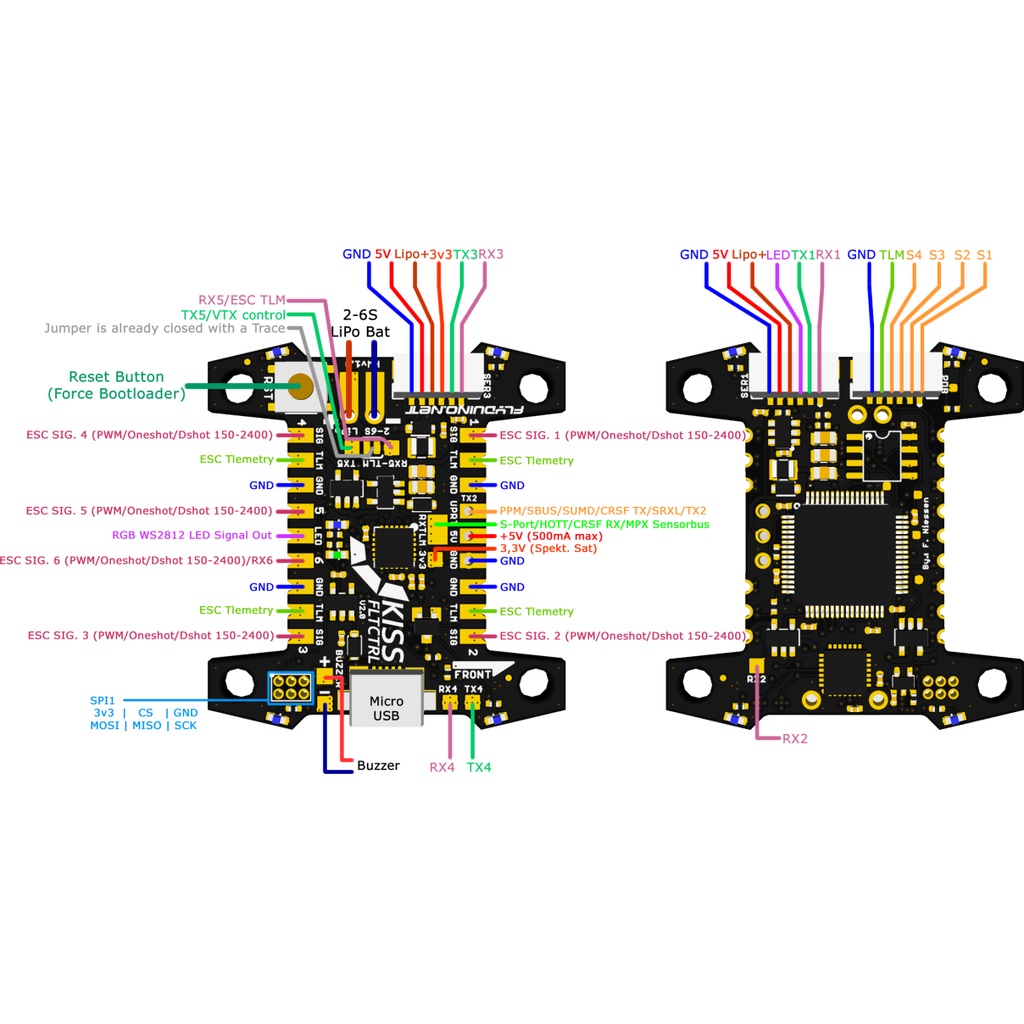 FC & STACK 30x30] KISS FCFC Ultra H7 V2 flight Control FC 30x30