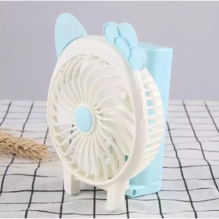Handy Mini fan พัดลมพกพาขนาดเล็กชาร์จสายUSB ใส่ถ่านลมแรง ส่งฟรี