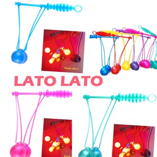 Lato Lato (มีไฟ)ลูกบอล 5 สี ขนาด 30 mm ลูกลาโต้ลาโต้ ของเล่นสําหรับเด็ก