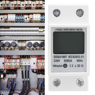 AKTS DDSU1897 เครื่องวัดพลังงานไฟฟ้า 1 เฟส 2 สาย ดิจิตอลอัจฉริยะ 230V