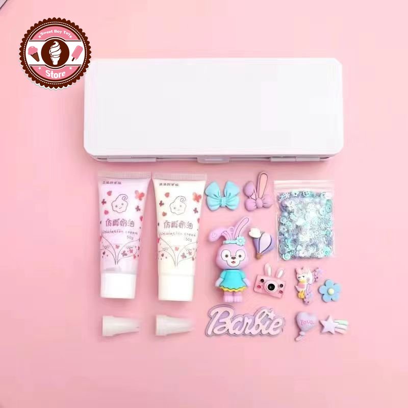 แพ็ควัสดุ-diy-กล่องดินสอ-กล่องเครื่องเขียนครีมหมากฝรั่ง-แฮนด์เมด-สําหรับใส่เครื่องเขียน-diy
