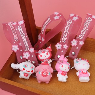 SANRIO พวงกุญแจ Pvc ลายการ์ตูน Hello Kitty Kuromi Melody Cinnamon Pom Pom Purin น่ารัก