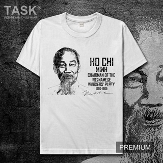 ดูดีนี่ เสื้อยืดผ้าฝ้าย พิมพ์ลาย Ho Chi Minh Vietnam Founder Chairman Leader Revolutionary Marxist Communism สําหรับผู้ช