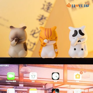 Kawaii ฟิกเกอร์ รูปการ์ตูนแมวน่ารัก ขนาดเล็ก อุปกรณ์เสริม สําหรับตกแต่งแดชบอร์ด โต๊ะทํางาน รถยนต์