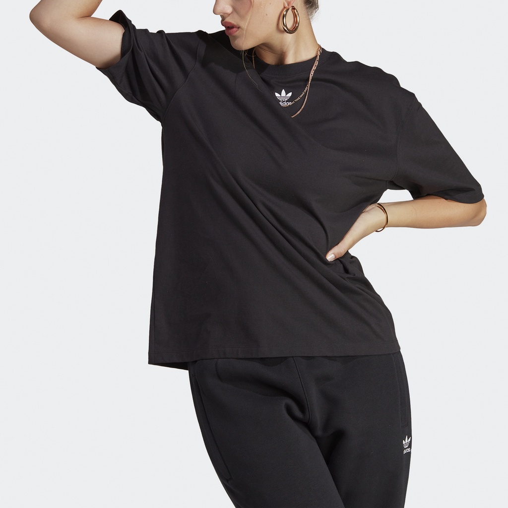 adidas-ไลฟ์สไตล์-เสื้อยืด-adicolor-essentials-ผู้หญิง-สีดำ-ia6464