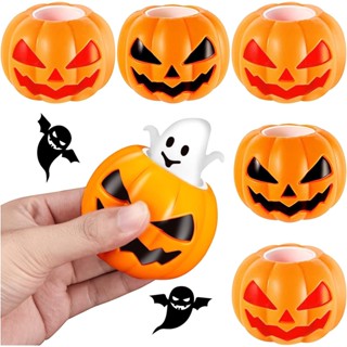 ของเล่นบีบ ลูกบอลยาง รูปฟักทองผี เทอร์โมพลาสติก DIY สําหรับตกแต่งบ้าน ปาร์ตี้ฮาโลวีน
