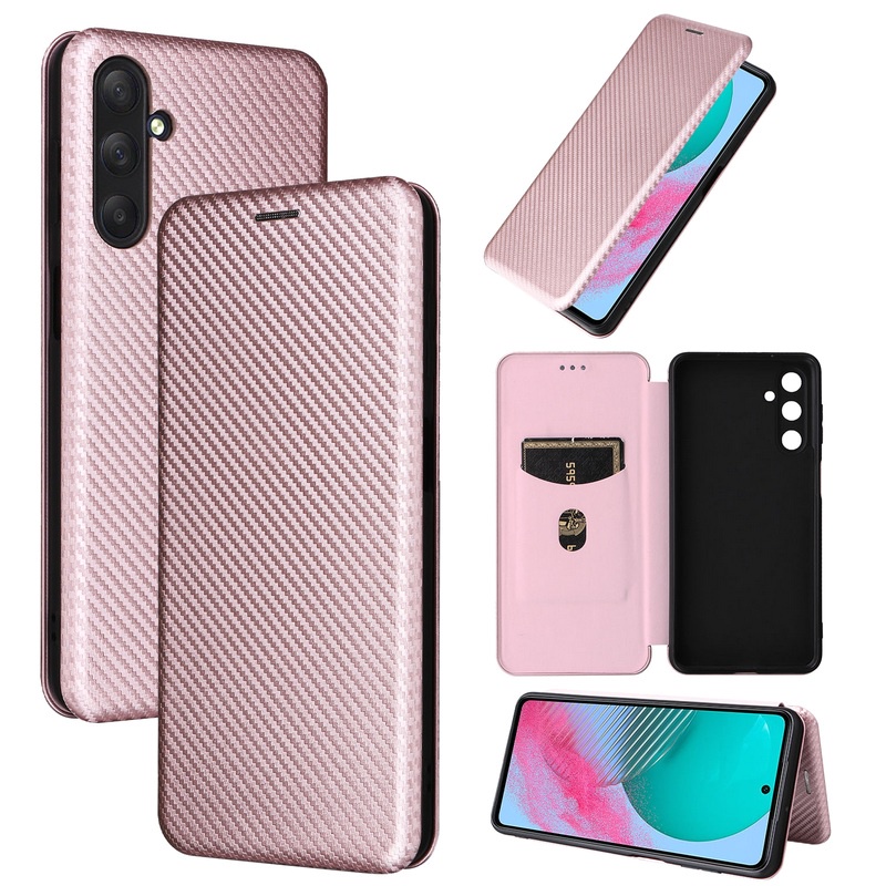 เคสโทรศัพท์หนัง-คาร์บอนไฟเบอร์-ฝาพับแม่เหล็ก-พร้อมช่องใส่บัตร-สําหรับ-samsung-galaxy-m54-5g-m14-f14-m53-m33-m23-m13-m52-m62