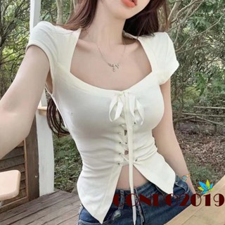 Hgm- เสื้อยืดแขนสั้น เข้ารูป สง่างาม เหมาะกับฤดูร้อน สําหรับผู้หญิง ใส่ไปงานปาร์ตี้ทุกวัน