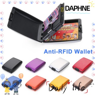 Daphne กระเป๋าสตางค์กระเป๋าใส่เหรียญบัตรเครดิตกันขโมยมัลติฟังก์ชั่น Rfid