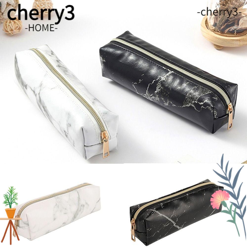 cherry3-กล่องดินสอ-ลายหินอ่อนน่ารัก-เรียบง่าย-สําหรับโรงเรียน