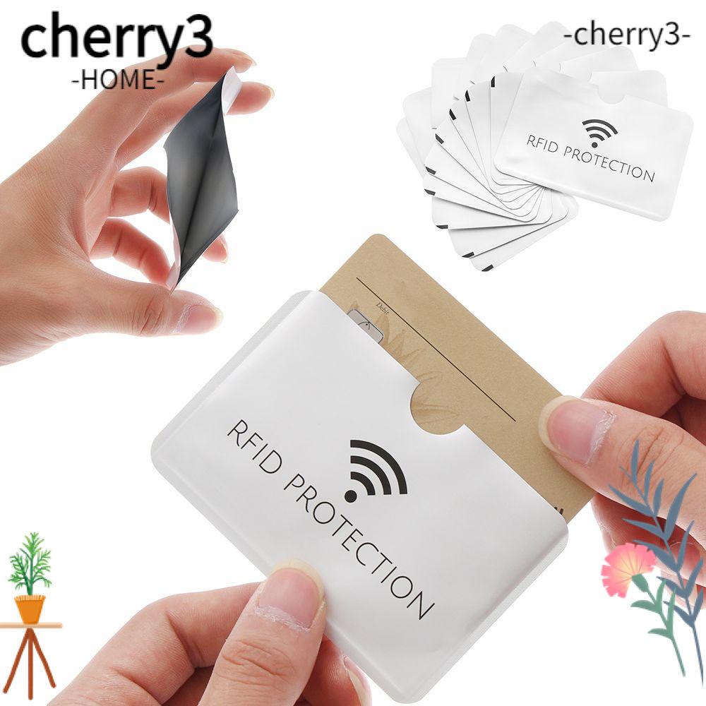 cherry3-ที่ใส่บัตรเครดิต-บัตรประจําตัว-บล็อกสีเงิน-กันขโมย-10-20-ชิ้น