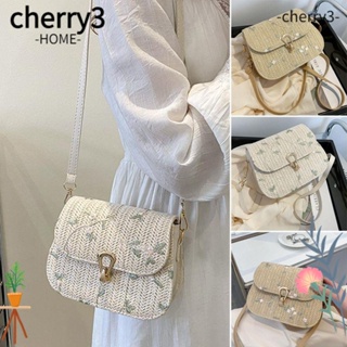 Cherry3 กระเป๋าสะพายข้าง ฟางน่ารัก ลําลอง สําหรับผู้หญิง