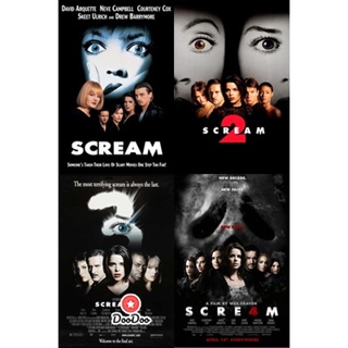 DVD SCREAM 1 - 4 - สครีม หวีดสุดขีด ภาค 1 - 4 (เสียง ไทย/อังกฤษ ซับ ไทย/อังกฤษ) หนัง ดีวีดี