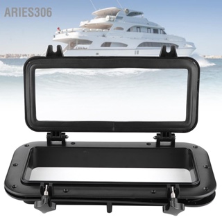 Aries306 4mm เปิด Portlight สี่เหลี่ยม Porthole Temper Glass Windows ทนรังสีอัลตราไวโอเลตสำหรับเรือยอร์ช 400x200mm