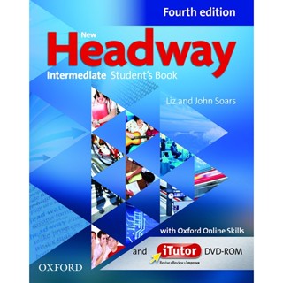 Bundanjai (หนังสือเรียนภาษาอังกฤษ Oxford) Headway 4th ED Intermediate : Students Book +iTutor and Oxford Online Skills