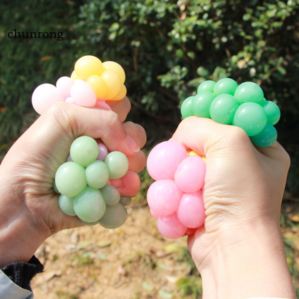 chunrong-ของเล่นบีบสกุชชี่-ลูกบอลบีบคลายเครียด-ยืดหยุ่น-หลากสี-สําหรับงานปาร์ตี้