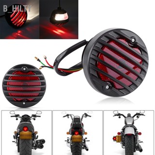 B_HILTY ไฟเบรคท้ายรถจักรยานยนต์กลมสีดำสำหรับ Bobber Chopper Scooters ATV