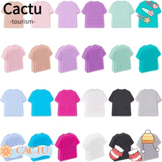 Cactu จี้ลูกปัดซิลิโคน 26x26.5x8 มม. 10 สี สําหรับทําเสื้อผ้าพยาบาล