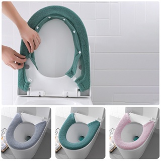 Toilet Seat Pad Soft Thickened Washable 82x17cm Bathroom Padded Covers