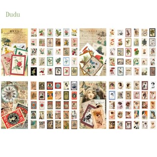 Dudu สติกเกอร์แสตมป์ 60 ชิ้น สําหรับตกแต่งสมุดภาพ DIY