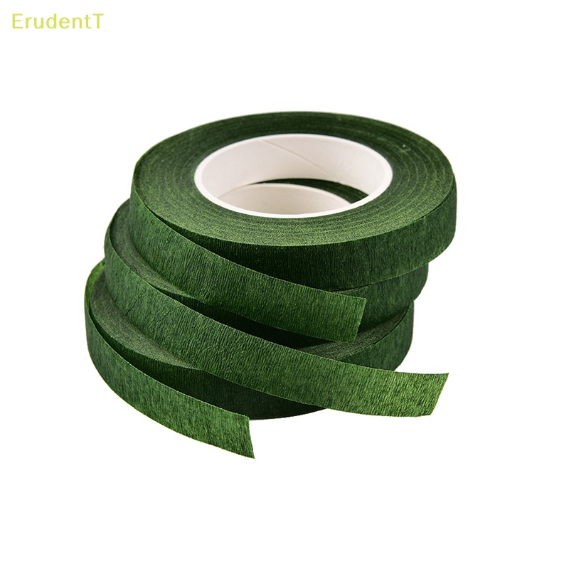 erudentt-ม้วนเทปยางยืด-ลายดอกไม้-สีเขียว-กันน้ํา-ทนทาน-12-มม-ใหม่