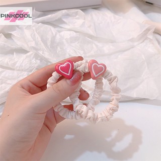 Pinkcool ยางรัดผมหางม้า ขนาดเล็ก สีชมพู เรียบง่าย สําหรับผู้หญิง