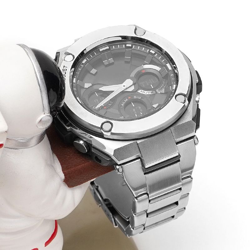 สายนาฬิกาข้อมือ-สเตนเลส-304-สีดํา-สีเงิน-สําหรับ-casio-gst-w300-g-400g-b100-s310-s120-s110-w110
