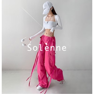 Solenne  กางเกงขายาว คาร์โก้ กางเกง ย้อนยุค 2023 NEW ทันสมัย สบาย Unique สไตล์เกาหลี A90M07N 36Z230909