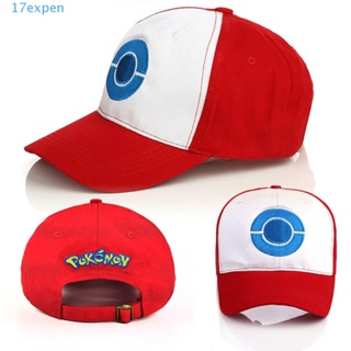 Expen หมวกเบสบอล ผ้าฝ้าย พิมพ์ลายตัวอักษร Pokemon สีแดง แบบเรียบง่าย สไตล์เกาหลี ฮิปฮอป