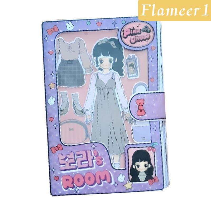 flameer1-หนังสือกิจกรรมเจ้าหญิง-แฮนด์เมด-แต่งตัวตุ๊กตา-หนังสือสติกเกอร์-สําหรับเดินทาง-ของเล่นอายุ-3-ปีขึ้นไป-วันหยุดวันเกิด