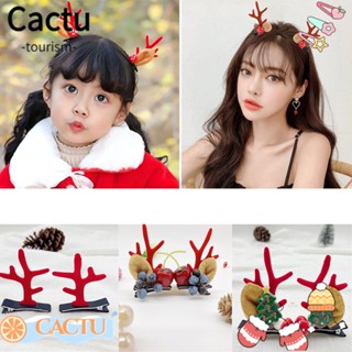 Cactu กิ๊บติดผม เครื่องประดับผม ลายคริสต์มาส 2 ชิ้น